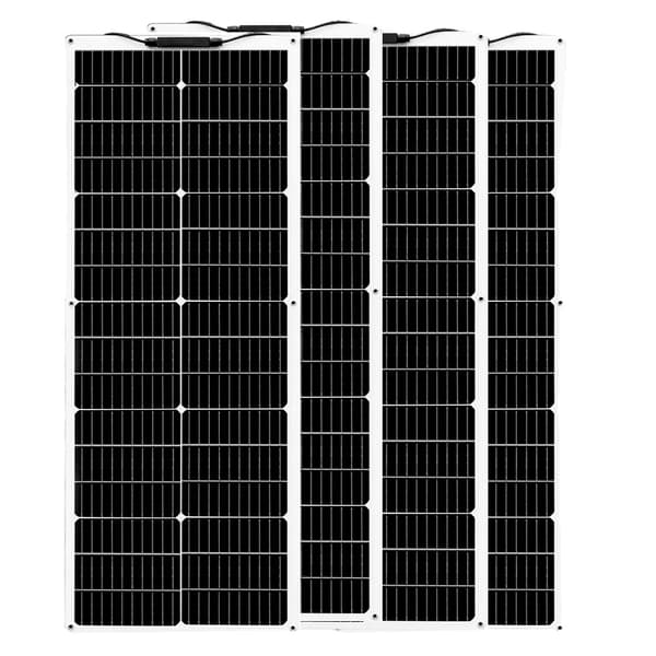Joustava aurinkopaneeli, maksimaalinen teho 80W, solujen hyötysuhde 24%, sopii epätasaisille pinnoille,4 Kpl 80W (320W)