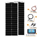 Miniatyrbild 2 av 2: Flexibel solpanel, maximal effekt 80W, cellverkningsgrad 24%, lämplig för oregelbundna ytor,12V24V 160W kit