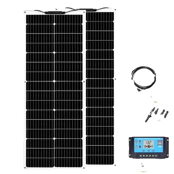 Flexibel solpanel, maximal effekt 80W, cellverkningsgrad 24%, lämplig för oregelbundna ytor,12V24V 160W kit