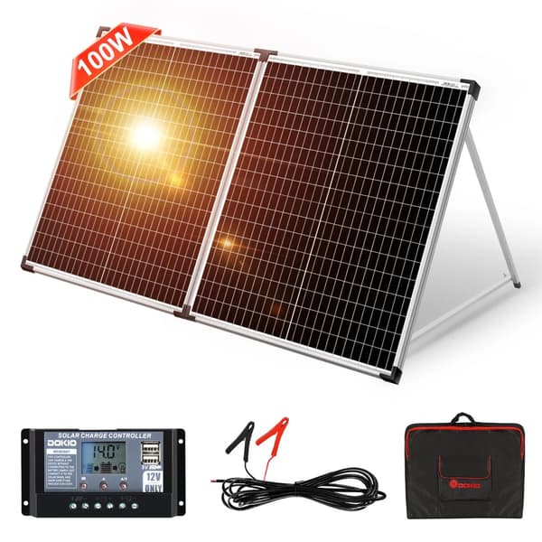 100W Solpanel, Hög effektivitet 21,8%, Bärbar hopfällbar design,100w set