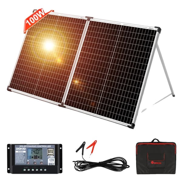 100W Solpanel, Hög effektivitet 21,8%, Bärbar hopfällbar design,100w set