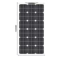 Miniatyrbild 1 av 2: XINPUGUANG Solpanel, 100W Effektutgång, 700V Maximal Spänning,PET 18v 100W