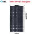 Miniatyrbild 2 av 2: XINPUGUANG Solpanel, 100W Effektutgång, 700V Maximal Spänning,PET 16V 100W