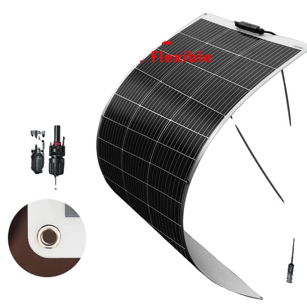 Fleksibel Solpanel, Letvægts 120W, Høj-effektiv Monokrystallinsk Design,18.15V 120W-Hvid