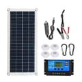 Miniatyrbild 1 av 2: Bärbar solpanel, dubbel USB-laddningsport, 20W effekt, batteriklampsgränssnitt,Kit Kontroller 60A