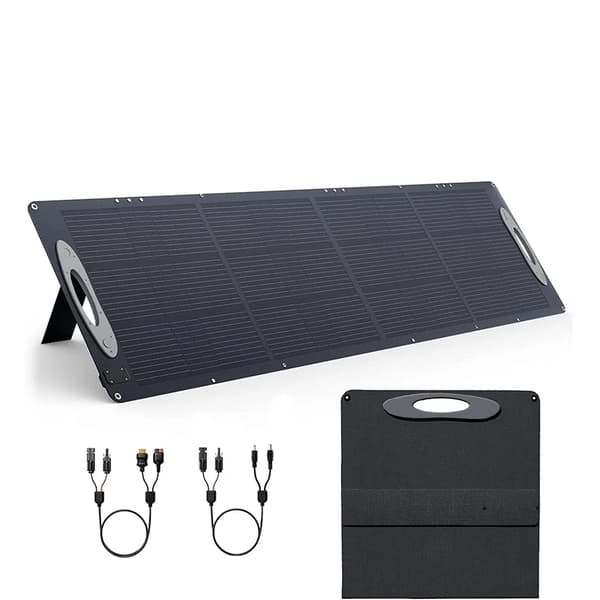 210W Fällbart Solpanel, MC-4 Utgång till XT60, USB Kompatibilitet, IP68 Vattentålig,svart