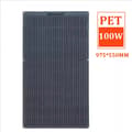 Miniatyrbillede 2 af 2: Solpanel, Fleksibel, Vandtæt,100w PET Sort