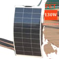 Miniatyrbillede 1 af 2: Solpanel, Fleksibel, Vandtæt,130w PET Hvid