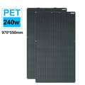 Miniatyrbillede 2 af 2: Fleksibel Solpanel, 140W Effektudgang, Høj Effektivitet Design,PET 240W 2STK 120W