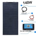 Miniatyrbillede 2 af 2: Fleksibel Solpanel, 140W Effektudgang, Høj Effektivitet Design,PET 140w sæt
