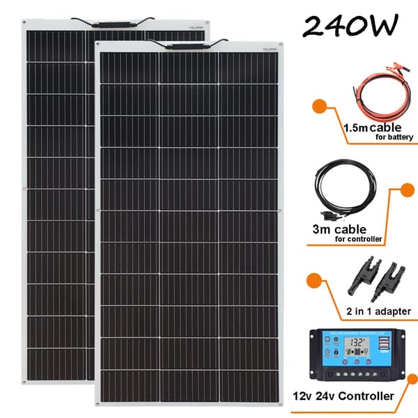 Aurinkopaneelisarja, 240W Teho, 24% Tehokkuus,12V24V 240W -sarja