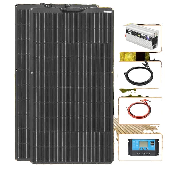 Fleksibelt solpanel kit, 100W/200W/300W/400W/500W/1000W, letvægts og holdbart,220V 200W