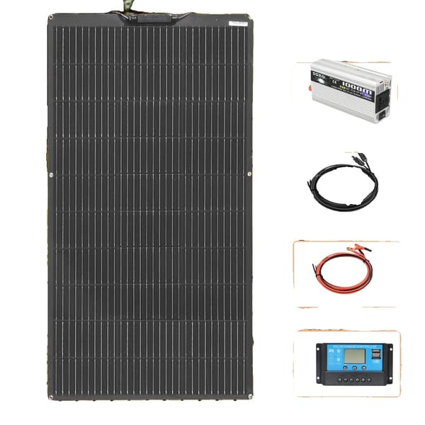 Fleksibelt solpanel kit, 100W/200W/300W/400W/500W/1000W, letvægts og holdbart,220V 100W
