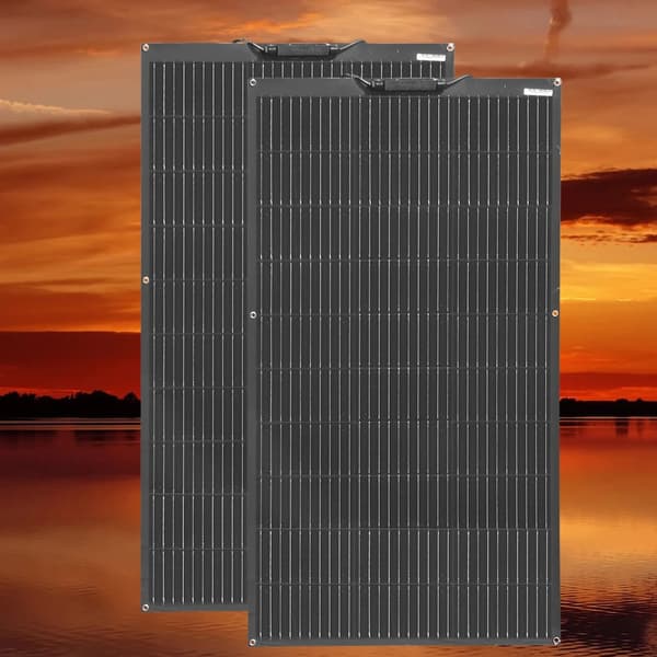 Fleksibelt solpanel kit, 100W/200W/300W/400W/500W/1000W, letvægts og holdbart,2 stk 100w