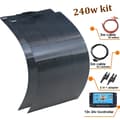 Miniatyrbillede 2 af 2: 240W Fleksibelt Solpanel, Høj Effektivitet 21,8%, Fuld Installationssæt,240w 2stk 120w kit-a