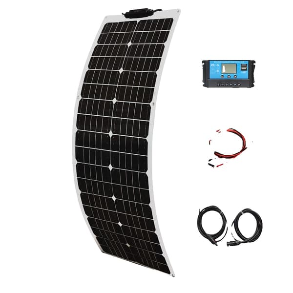 Solcellepanel sæt, monokrystallinsk, fleksibelt,12V50W solarkit