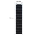 Miniatyrbild 2 av 2: Flexibel solpanel, monokristallinsk kisel, 12v batteriladdare,19.8V 50W