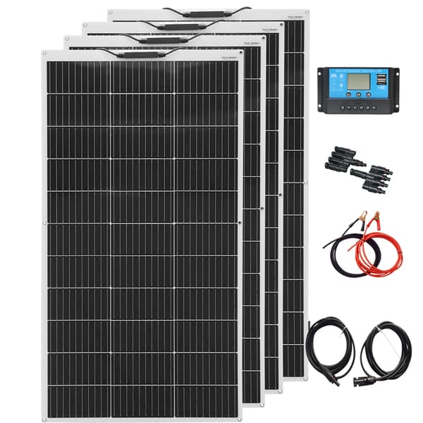 Solpanelkit, 240W fleksibel modul, høj effektivitet, bred temperaturinterval,480w solpanel kit