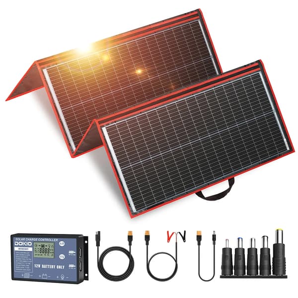 Bærbar Foldbar Solpanel, 18V 80W, 12V Kontroller,295W solpanel sæt