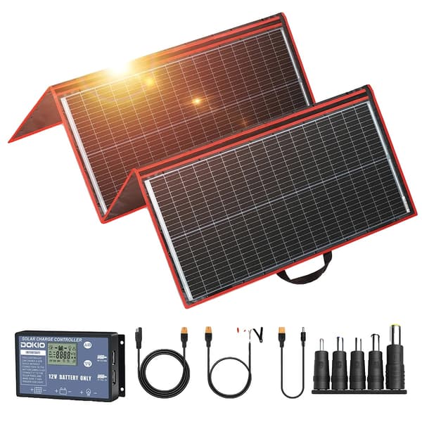 Bærbar Foldbar Solpanel, 18V 80W, 12V Kontroller,295W solpanel sæt