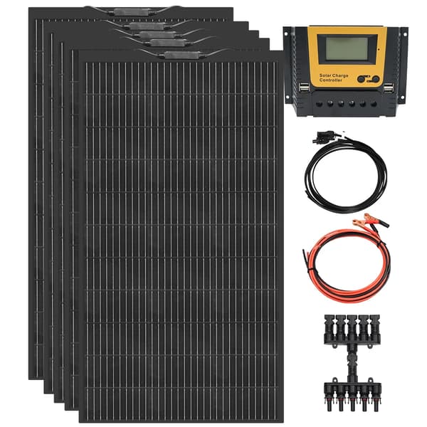 Flexibelt solpanelset, hög effektivitet 24%, hållbar monokristallin kisel,5st 120W Kit