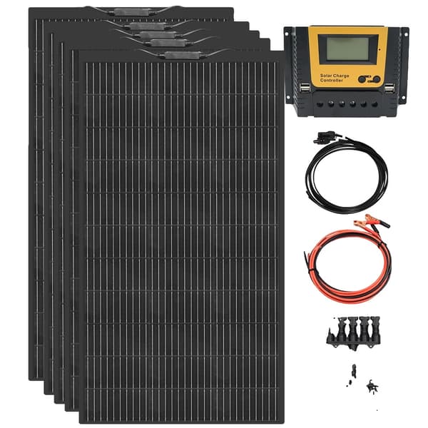 Flexibelt solpanelset, hög effektivitet 24%, hållbar monokristallin kisel,5st 120W Kit