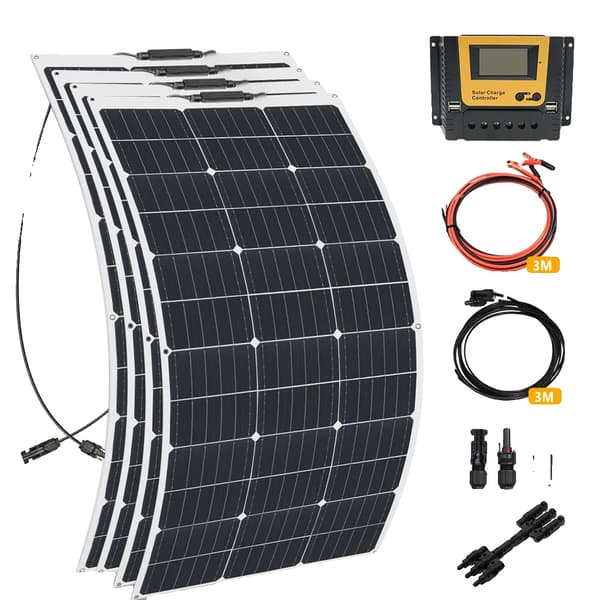 Fleksibelt solpanelkit, høj effektivitet PERC-teknologi, letvægts- og bærbart design,400W Solarkit