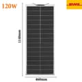 Miniatyrbillede 2 af 2: Fleksibel Solpanel, 140W Maksimal Effekt, Monokrystallinsk Materiale,Opgrader 120w