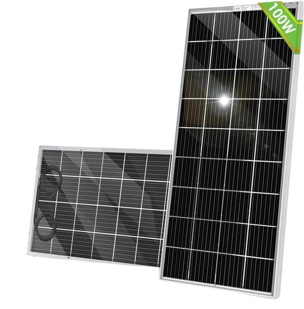 Bifacial Solpanel, 100W Effekt, Hög Effektivitet Monokristallina Celler,100w