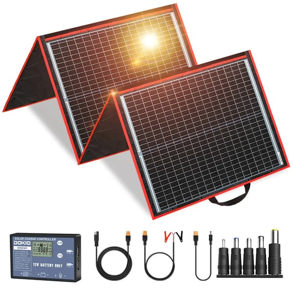 Bärbar Solpanel, 160W Max Effekt, Flexibel och Fällbar Design,160W