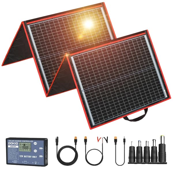 Bärbar Solpanel, 160W Max Effekt, Flexibel och Fällbar Design,160W