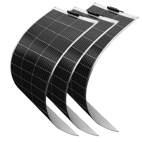Solpanel, Flexibel, 12V/24V Laddning,3st solpanel