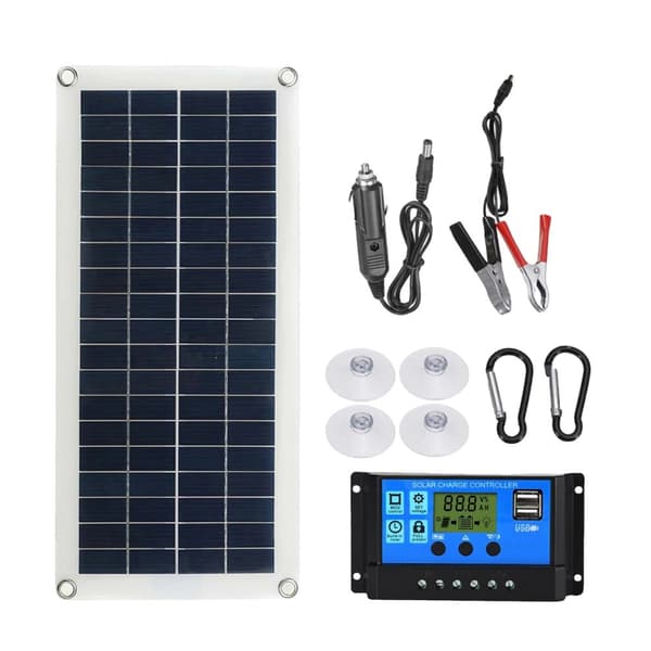 Flexibelt solpanelset, 300W kontroller, 5V USB-utgång, 43 * 20 cm,12V 60A