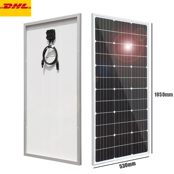 Solcellepanel, 12V batterioplader, DHL gratis forsendelse,300w 2stk 150w