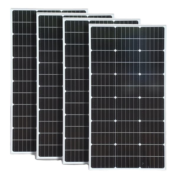 Solpanel, 100W effektudgang, 24% celleeffektivitet,4x 100W