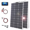 Miniatyrbillede 1 af 2: 12V Fleksibelt Solpanel Kit, 100W Kapacitet, Monokrystallinsk Materiale, Vandtæt Design,200w Sæt
