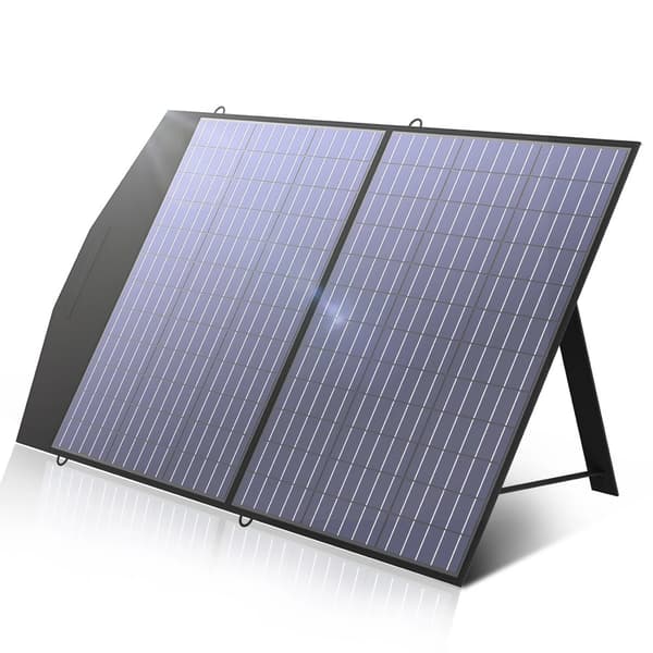Fällbart solpanel, toppeffekt, vattentålig, kompakt design,100W