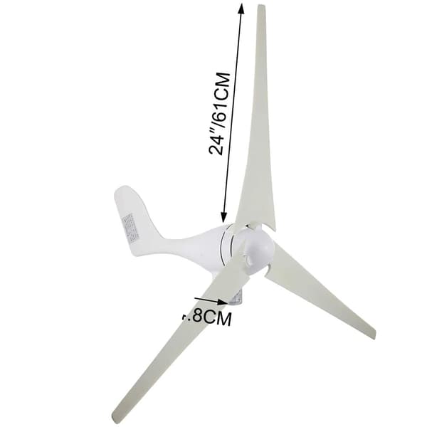 Vindmøllegenerator, 400W effekt, 3 blade, ideel til hjemme- og campingvognbrug,12V, 400W 3 Blade