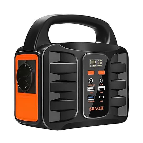 Bärbar kraftstation, 200W utgång, 42000mAh kapacitet, dubbeluttagdesign,EU, SBAOH T101 200W