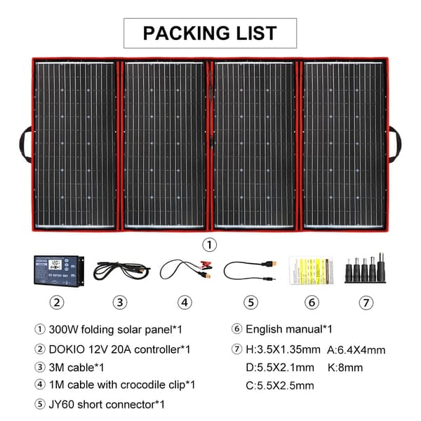 Fleksibelt Solpanel, Monokrystallinsk Silikone, Effektudgang, Fleksibelt Design,300W