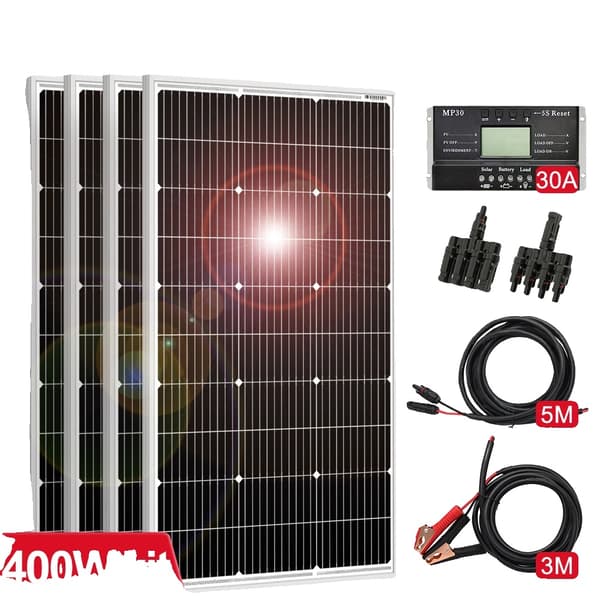 Solpanelset, 400W utgång, hållbar och vattentät design,400w set