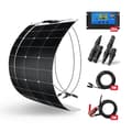 Miniatyrbild 2 av 2: Dokio Flexibelt Solpanel, 100W Effektuttag, Hållbar Design,200W KIT