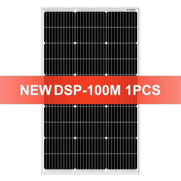 Rigid solpanel, 100W effektutgång, hög effektivitet 21,8%, monokristallint kisel,100W styv solenergi