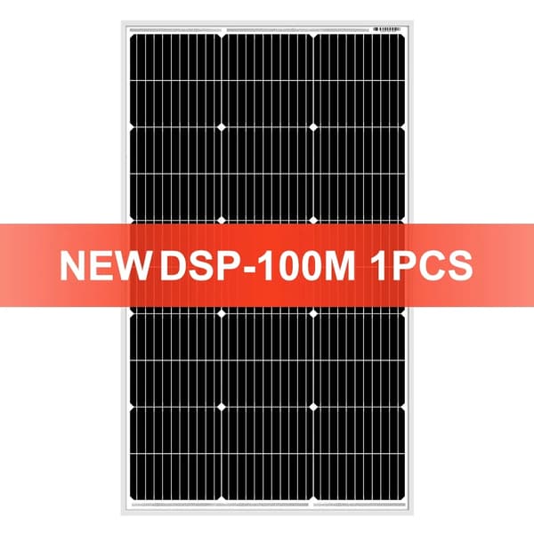Solpanel, monokristallint kisel, 100W maximal effekt,100w