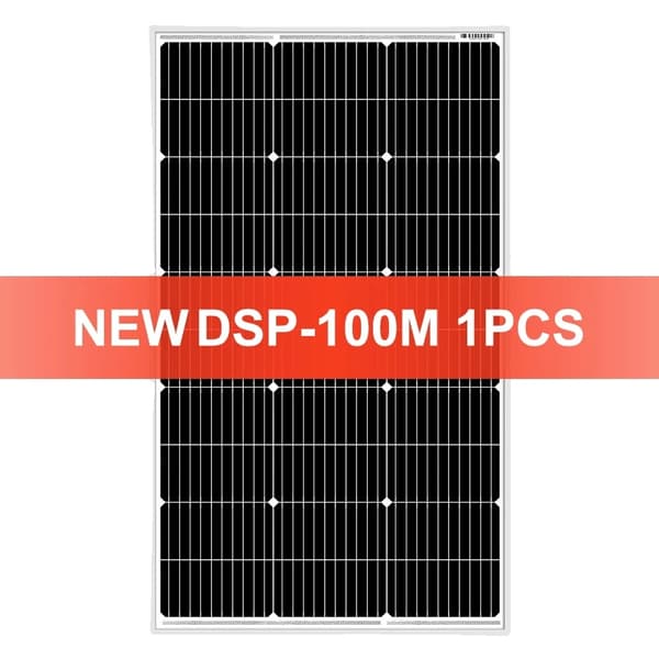 Solpanel, monokristallint kisel, 100W maximal effekt,100w