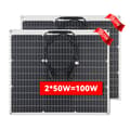 Miniatyrbillede 2 af 2: Fleksibelt solpanelkit, 100W output, høj-effektiv monokrystallinsk,50W (2STK)