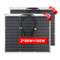 Miniatyrbillede 1 af 2: Fleksibelt solpanelkit, 100W output, høj-effektiv monokrystallinsk,50W (2STK)
