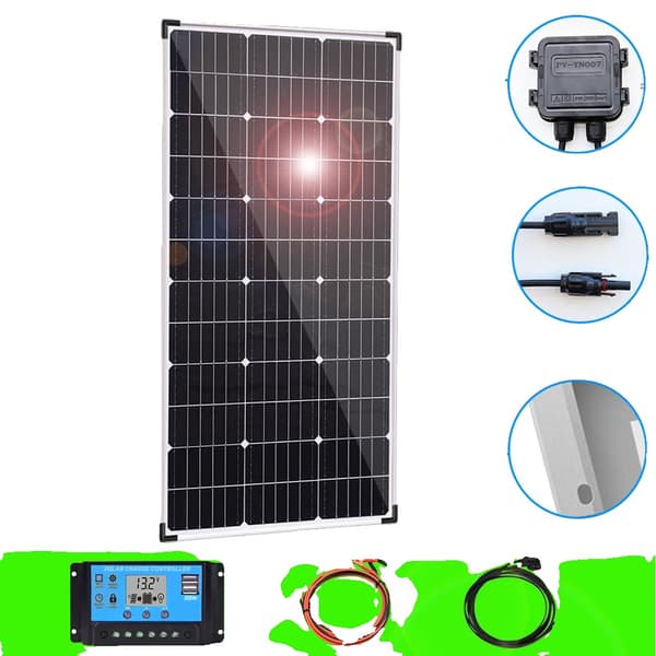 Yksikiteinen aurinkopaneelisarja, korkea hyötysuhde, säänkestävä, 150W,150 watin setti