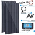 Miniatyrbild 2 av 2: Solpanelset, 150W effekt, lätt aluminiumram,300w 12v 24v kit