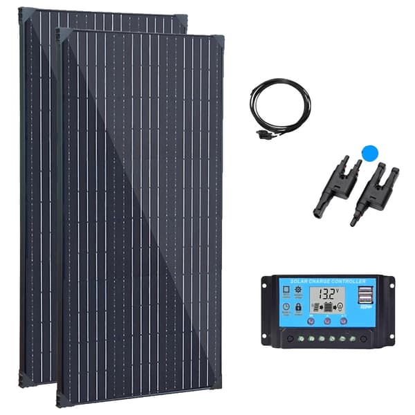 Solpanelset, 150W effekt, lätt aluminiumram,300w 12v 24v kit